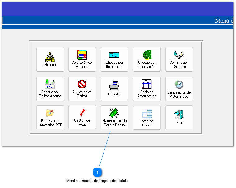3.1.11 Mantenimiento de tarjeta de débito