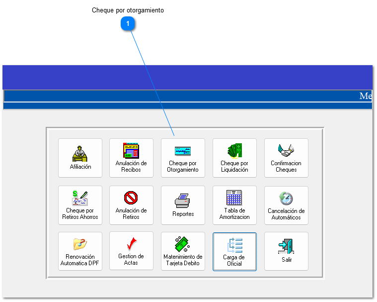 3.1.3 Generar cheque por otorgamientos