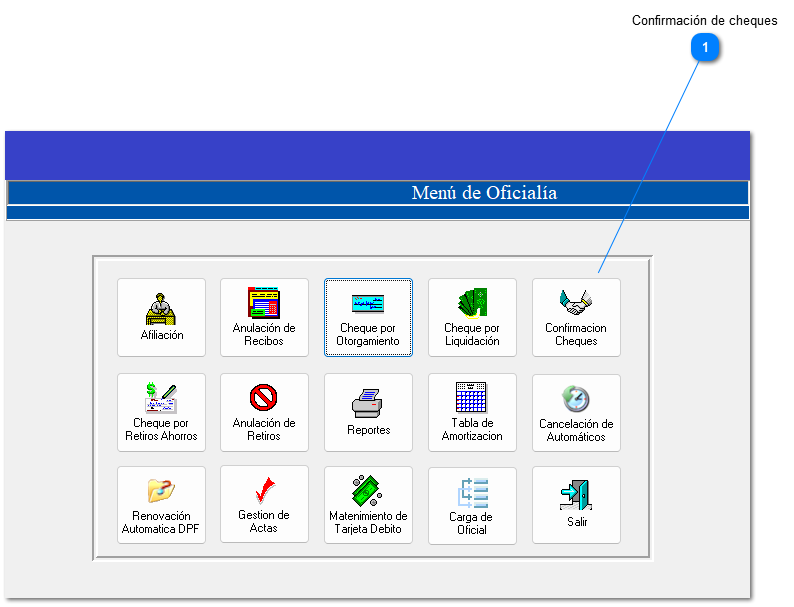 3.1.5 Confirmación de cheques
