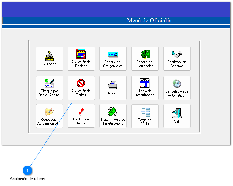 3.1.6 Anulación de retiros
