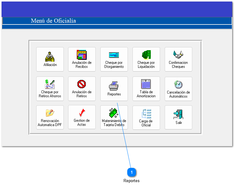 3.1.7 Generar reportes del menú de oficialía