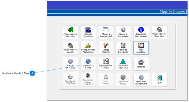 3.4.11 Liquidación Cuenta 5 Años
