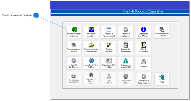 3.4.1 Posteo de Intereses Depósitos