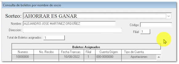 3.6.2 Boletos por Socio