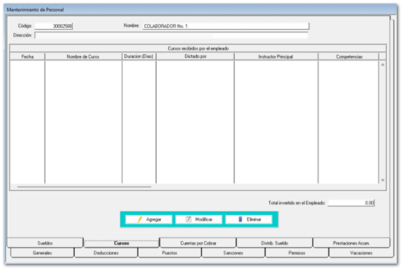 4.7.3 Mantenimiento de Personal (Empleados)