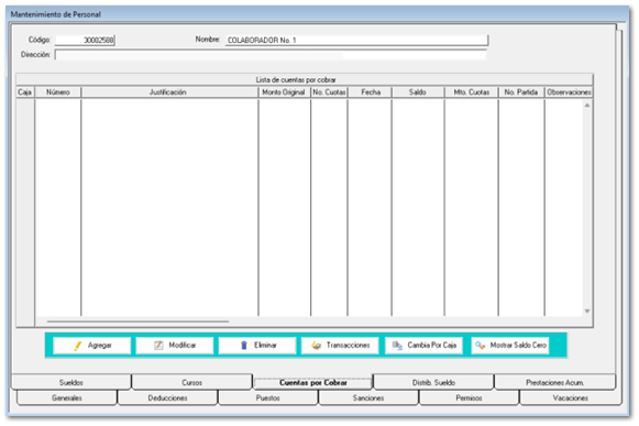4.7.3 Mantenimiento de Personal (Empleados)