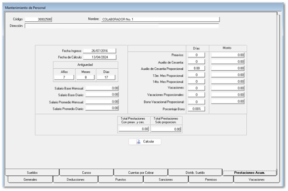 4.7.3 Mantenimiento de Personal (Empleados)