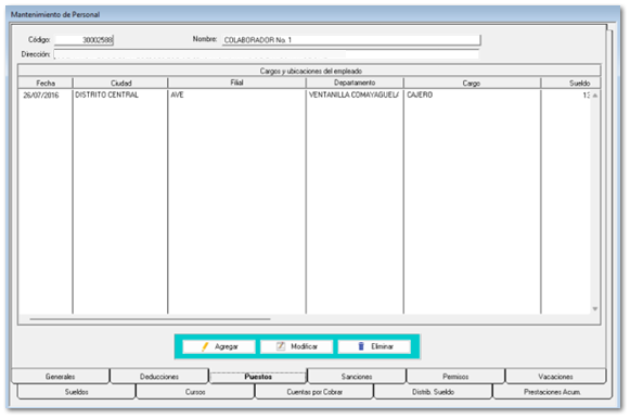 4.7.3 Mantenimiento de Personal (Empleados)