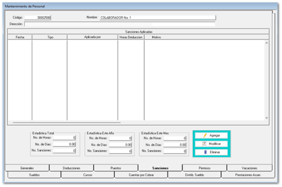 4.7.3 Mantenimiento de Personal (Empleados)