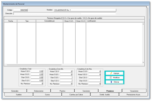 4.7.3 Mantenimiento de Personal (Empleados)