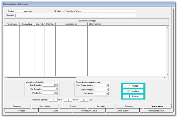 4.7.3 Mantenimiento de Personal (Empleados)