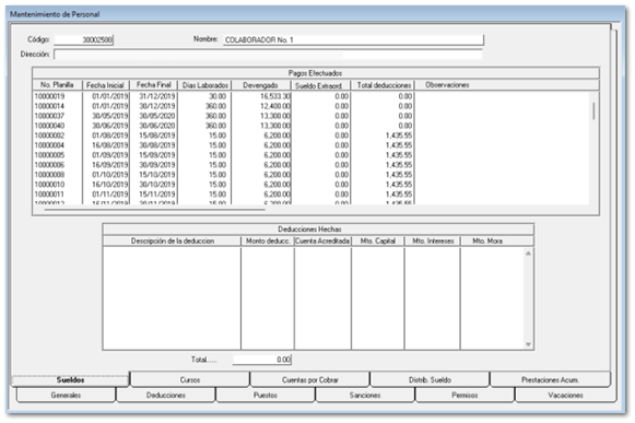 4.7.3 Mantenimiento de Personal (Empleados)