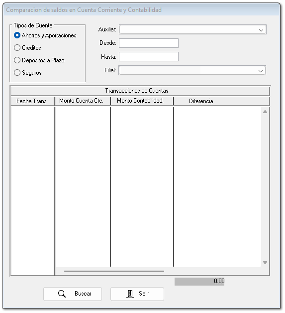 4.8.4 Comparación de Saldos en Cuenta Corriente y Contabilidad