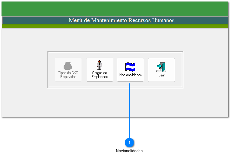b. Mantenimiento de Personal (Nacionalidades)