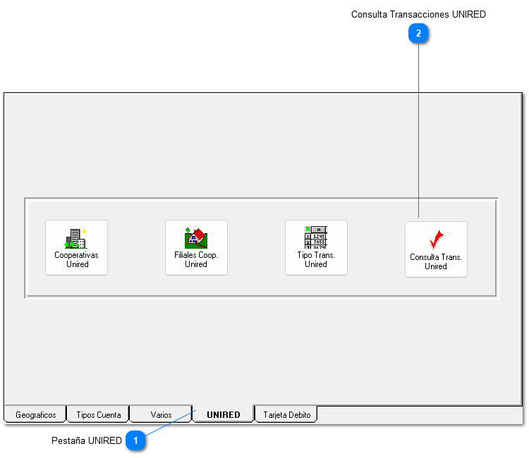 d. Consulta Transacciones UNIRED