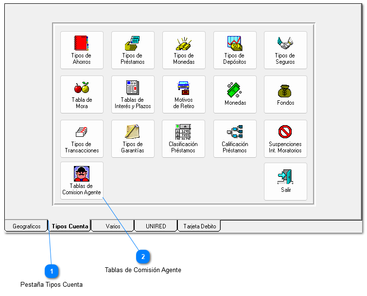 o. Tablas de Comisión de Agente